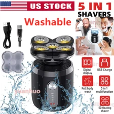 Men Electric Hair Remover Shavers Bald Head Razor Smooth Skull Wet / Dry Shaver