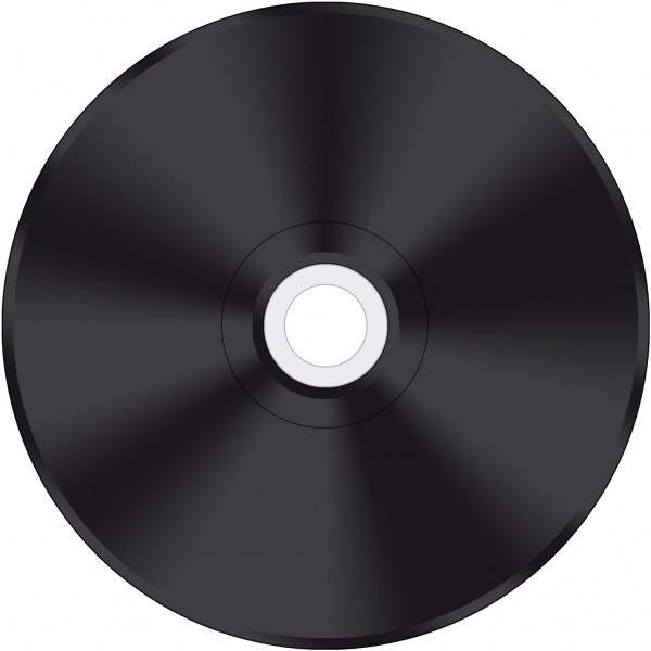 10 Black Bottom Vinyl look CD-R White Printable Blank discs CD R