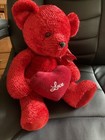 Vintage Russ International Plush Red Chenille Valentines Love Heart Teddy Bear  — photo 4