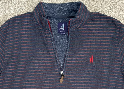 Johnnie O 1/4 Zip Henley Shirt Sweatshirt size Boys / Mens 16 Stripe - Picture 3 of 4
