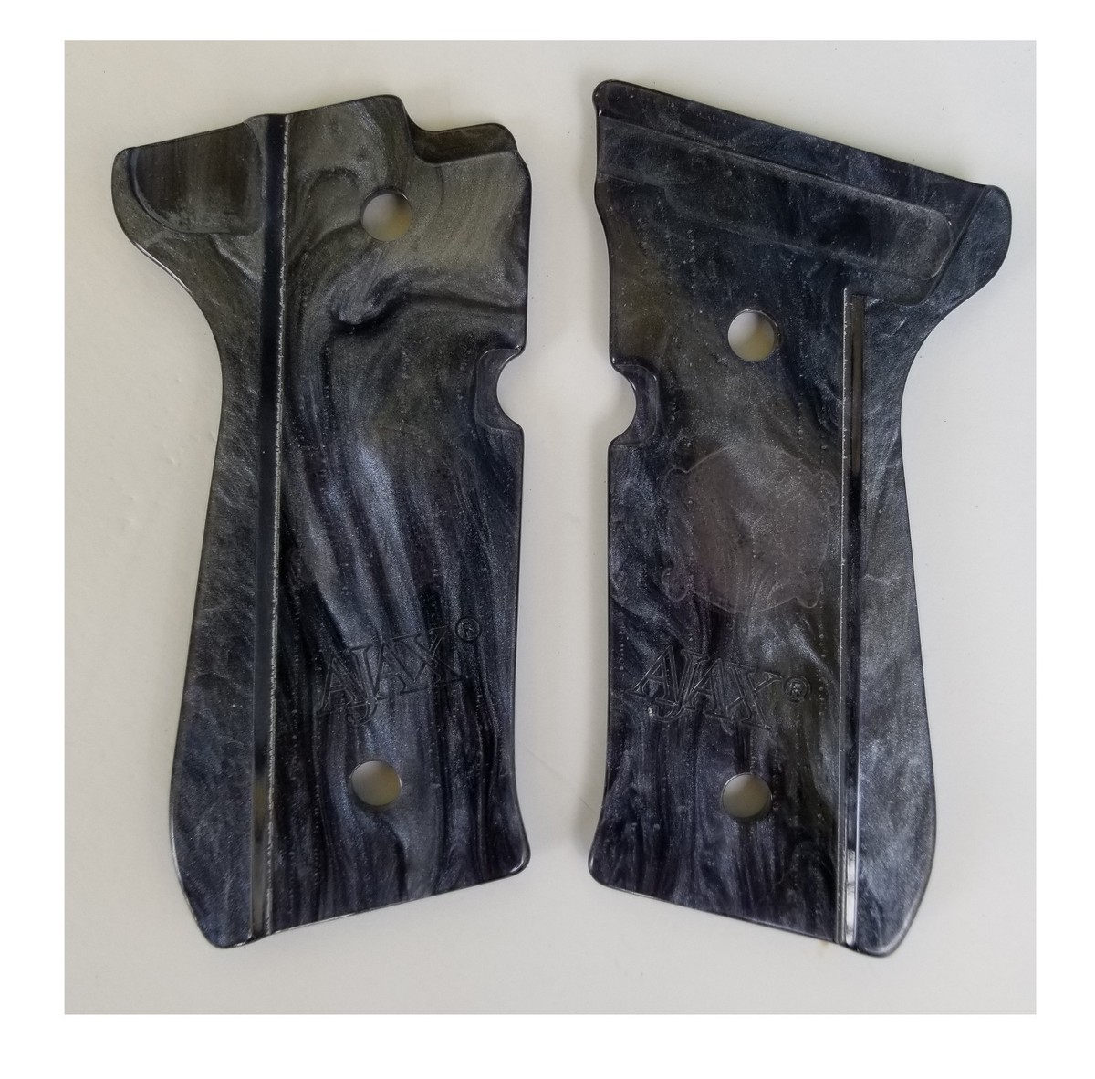 AJAX Grips for Beretta 92 / 96 - BLACK Pearlite - NEW 3D Skull