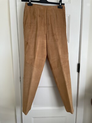 Women s Danier Camel Suede Leather Straight Leg Pants Size 8