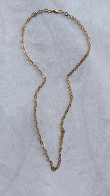 VINTAGE 1980s ITALIAN GOLD PLATED SILVER 925 NECKLACE 39.5 ins 