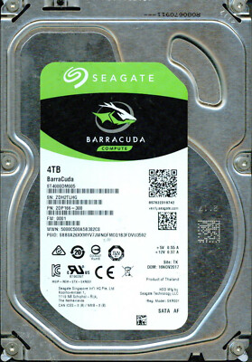 ST4000DM005, 2DP166-300, 0001, TK, ZDH2, SEAGATE SATA 4TB NOV 2017