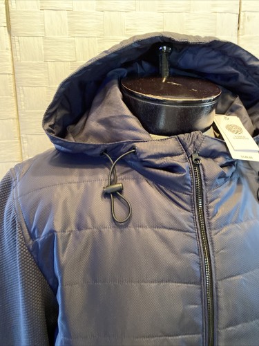 Vince Camuto Men's Size Large Navy Blue Hooded Puffer Jacket - Picture 3 of 12