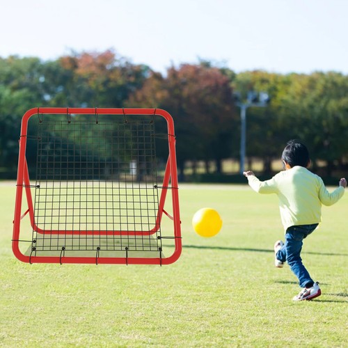 Fußball Rebounder Netz Sports Prellwand Kickback Trainingshilfe Einstellbar Rot - Bild 8 von 12
