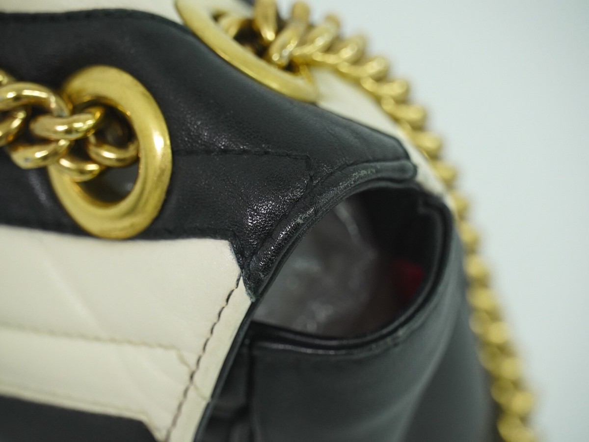 GUCCI GG Marmont 443497 Leather Shoulder Crossbody Bag Black GUCCI GG Marmont 443497 Leather Shoulder Crossbody Bag Black