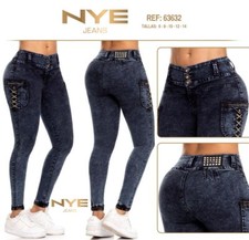 NYE JEANS COLOMBIANOS COLOMBIANOS PUSH UP JEANS LEVANTA COLA LEVANTAMIENTO DE GLÚTEOS SEXY