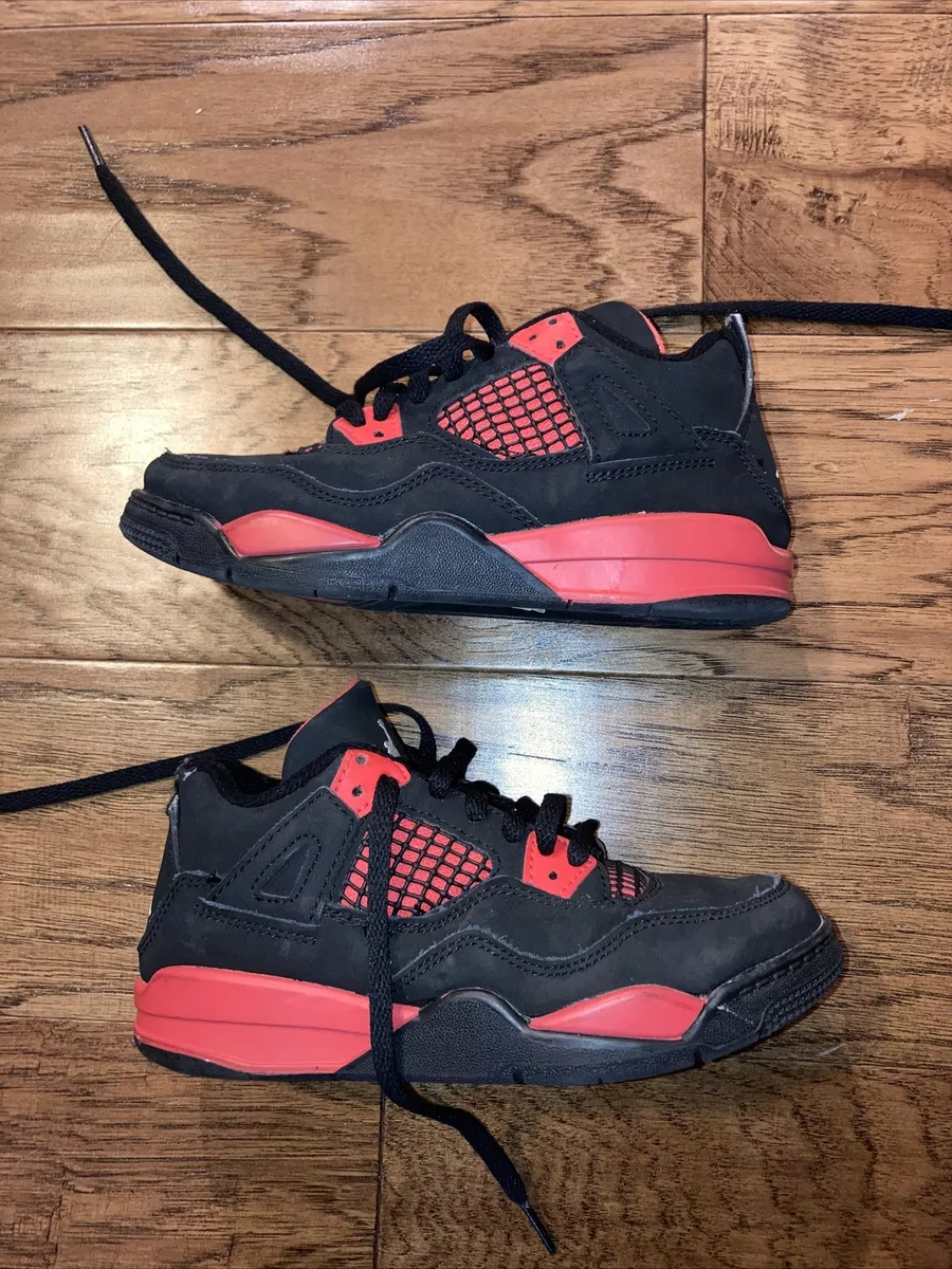 Nike Air Jordan 4 IV Retro Red Thunder BQ7669-016 PS Child Size 13C READ