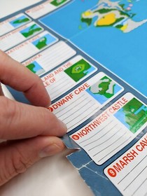 Final Fantasy 1990 Nintendo NES World Map / Enemy Chart NES-FF-USA(B)