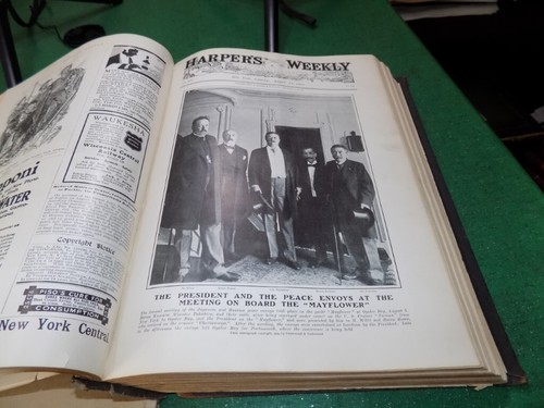 1905 Antique Book / HARPER’S WEEKLY / July through December - Imagen 2 de 7