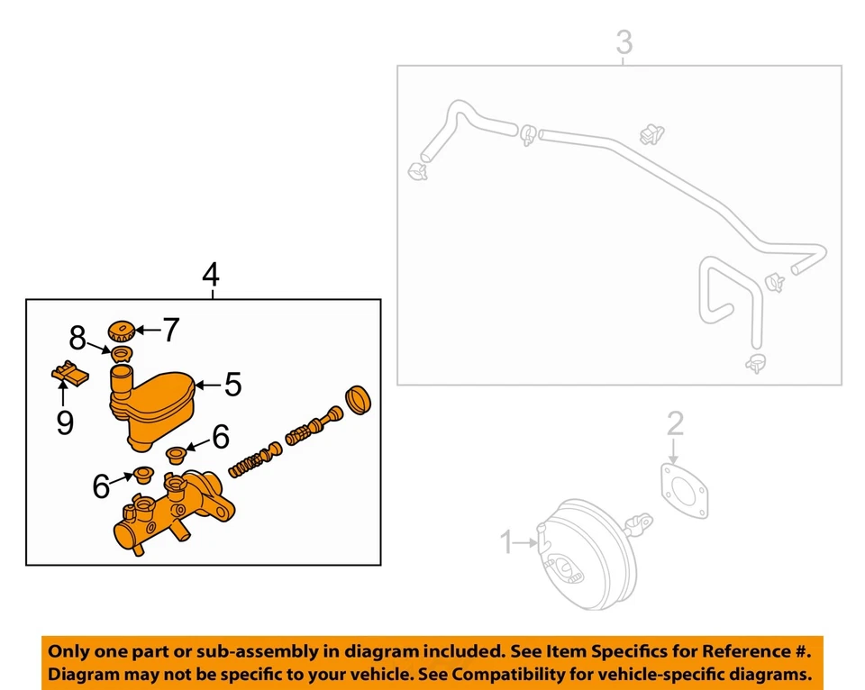 Cilindro maestro de freno usado se adapta a: Nissan Máxima 2005 con sistema de control de tracción con Foto 3 de 4