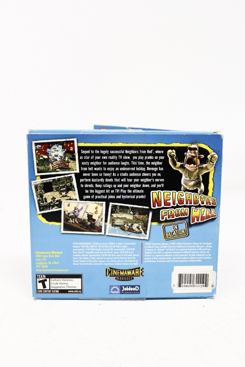 【新品 冊子付】Neighbors Complain / Back Side Neighbors From Hell: On Vacation (PC, 2006) - New Sealed - See