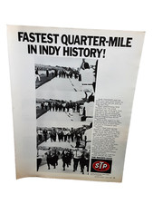 1969 STP Racers Edge Andy Granatelli And Crew Turbine INDY Print Ad Original 60s