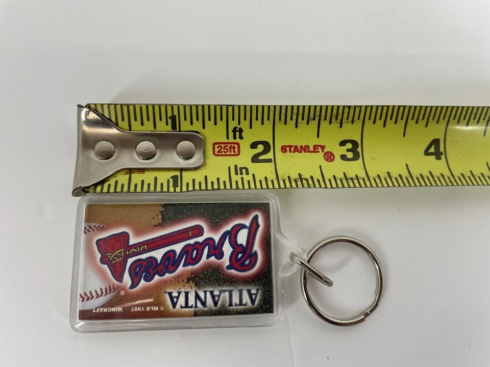 Atlanta Braves Plastic Keychain Key Chain Vintage 1997 MLB - Image 4 of 4