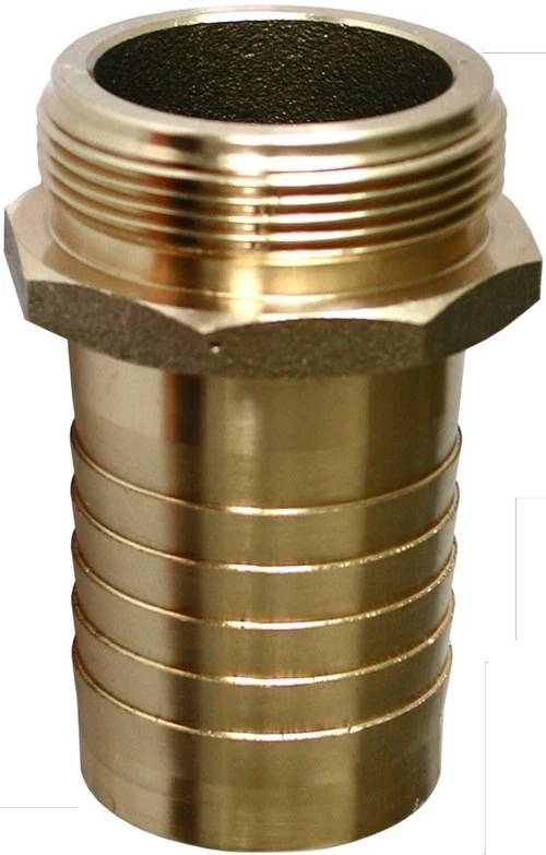 Schlauchstutzen Messing Schlauchtülle Schlauchnippel mit Gewinde 1/4" - 4"