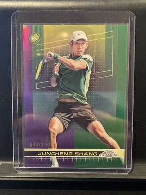 2024 Topps Chrome Tennis Juncheng Shang Rookie Purple Green Refractor /150