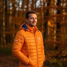 Clique Puffer Jacket Men s S/P Orange Hooded ...