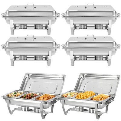 8 QT Stainless Steel Chafing Dish Buffet Trays Chafing Dish Buffet Set for party