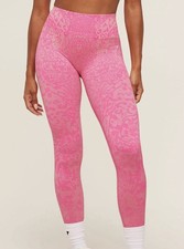 Gymshark Women's Adapt Animal X Whitney Seamless Leggings. Pink. Small NWT