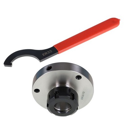 Collet Chuck ER-32 100mm 3Holes Diameter Bearing Steel Compact Milling Lathe US
