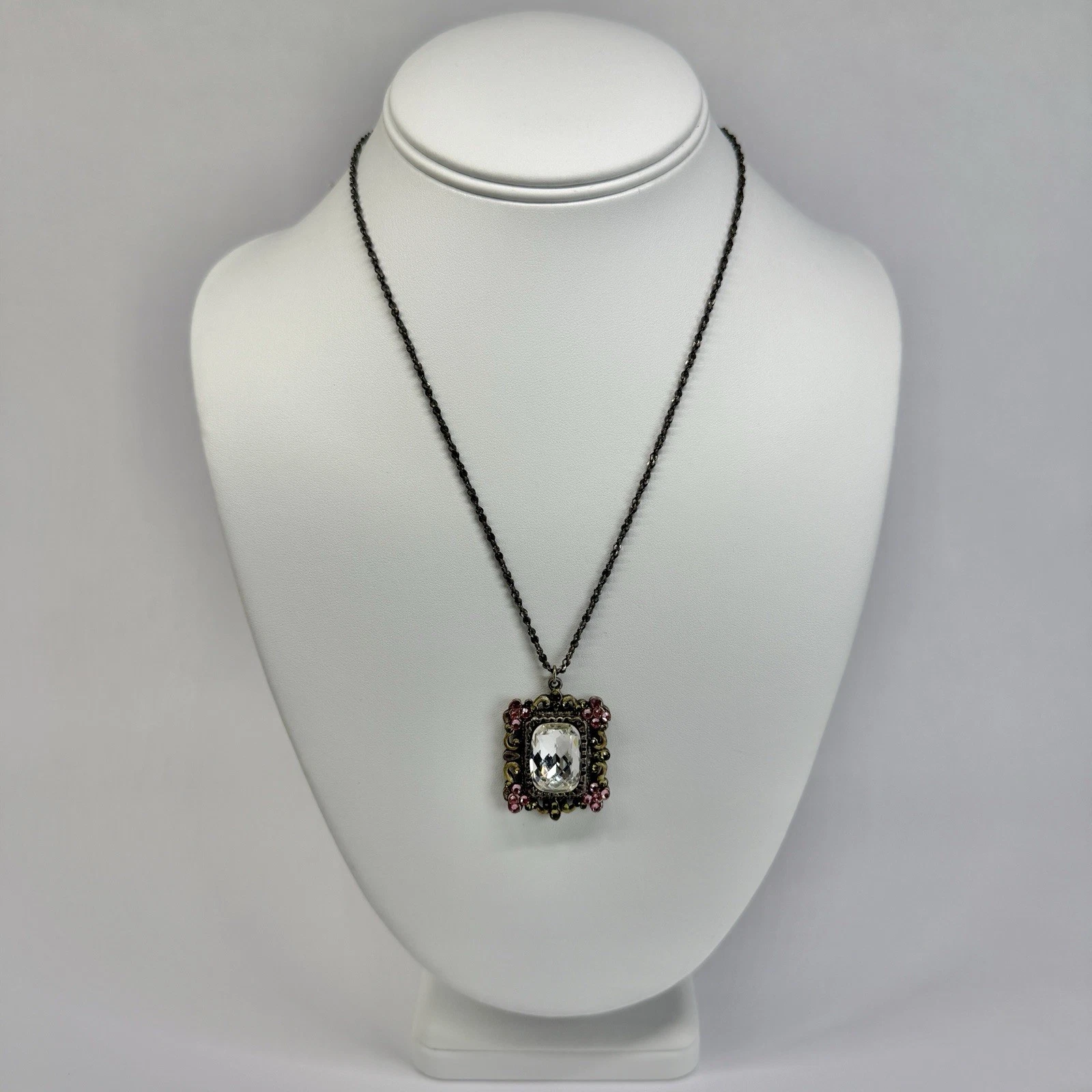 ANNE KOPLIK Designs Swarovski Crystal Bead Floral Vintage Necklace N654