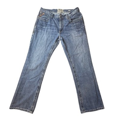 Ariat M4 Jeans Mens 34x32 (35x30) Blue Boundary Boot Jean Relaxed Boot Cut 10012