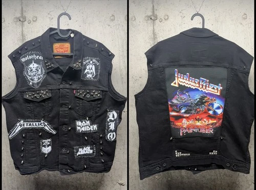 Custom studded metal battle vest. Judas Priest, Motorhead, Iron Maiden. - product listing photo