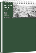 Sketch Book for Kids, 9"X12" Sketch Pad, 100 Sheets Top Spiral Sketchbook, 68Lb/