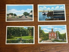 Bath ME Lot of 4 Vintage Postcards Maine