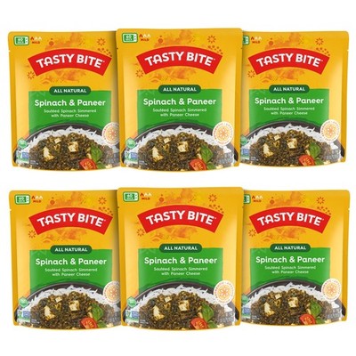 Tasty Bite Kashmir Spinach Ready to Eat 10 Ounce Pack of 6 Microwavable