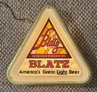 Vintage 1980 Blatz Beer Lighted Triangle Sign America's Great Light Beer