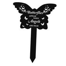 Butterfly Grave Decorations for Cemetery Grave Marker for Loss of Love