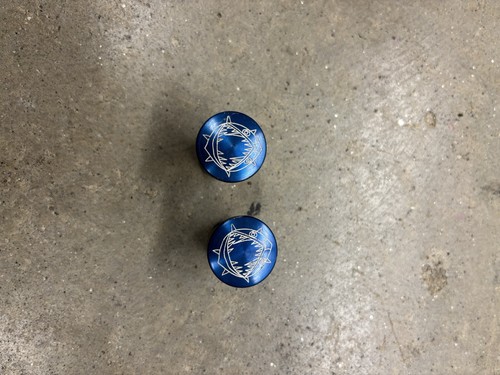 RARE Aluminum Bicycle Bar End Plugs Shark Design Universal Set of 2 