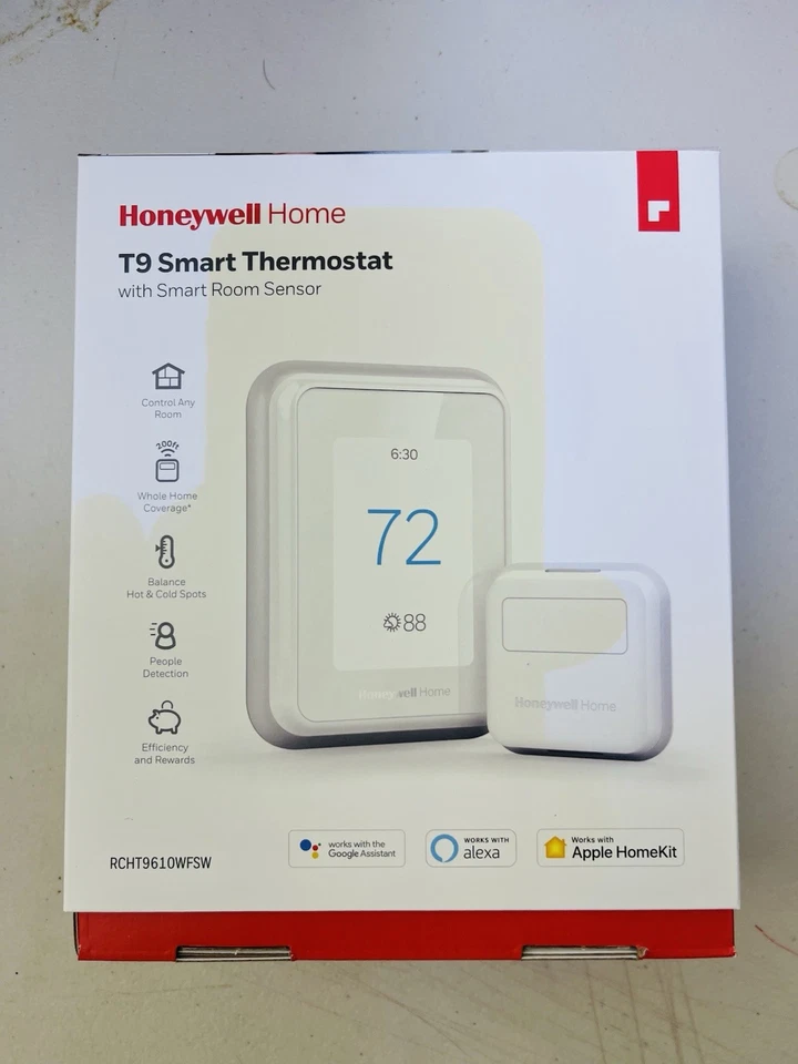 Honeywell Home T9 Wi-Fi Smart Thermostat with RoomSmart Sensor - White... - Image 4 of 4