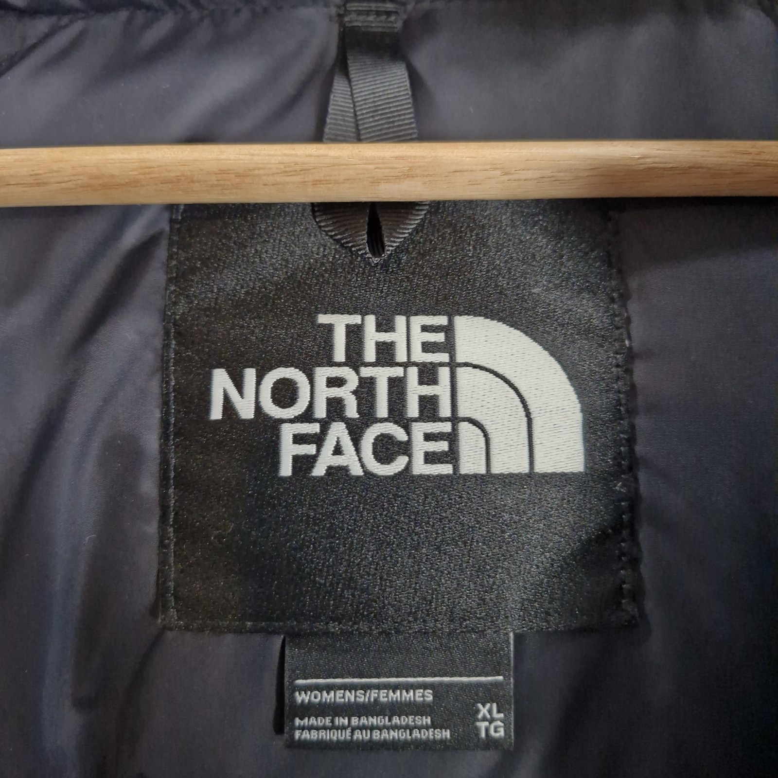 The North Face Nuptse Puffer Coat Womens XL Black Turquoise 700 1996 Retro New thumbnail 13