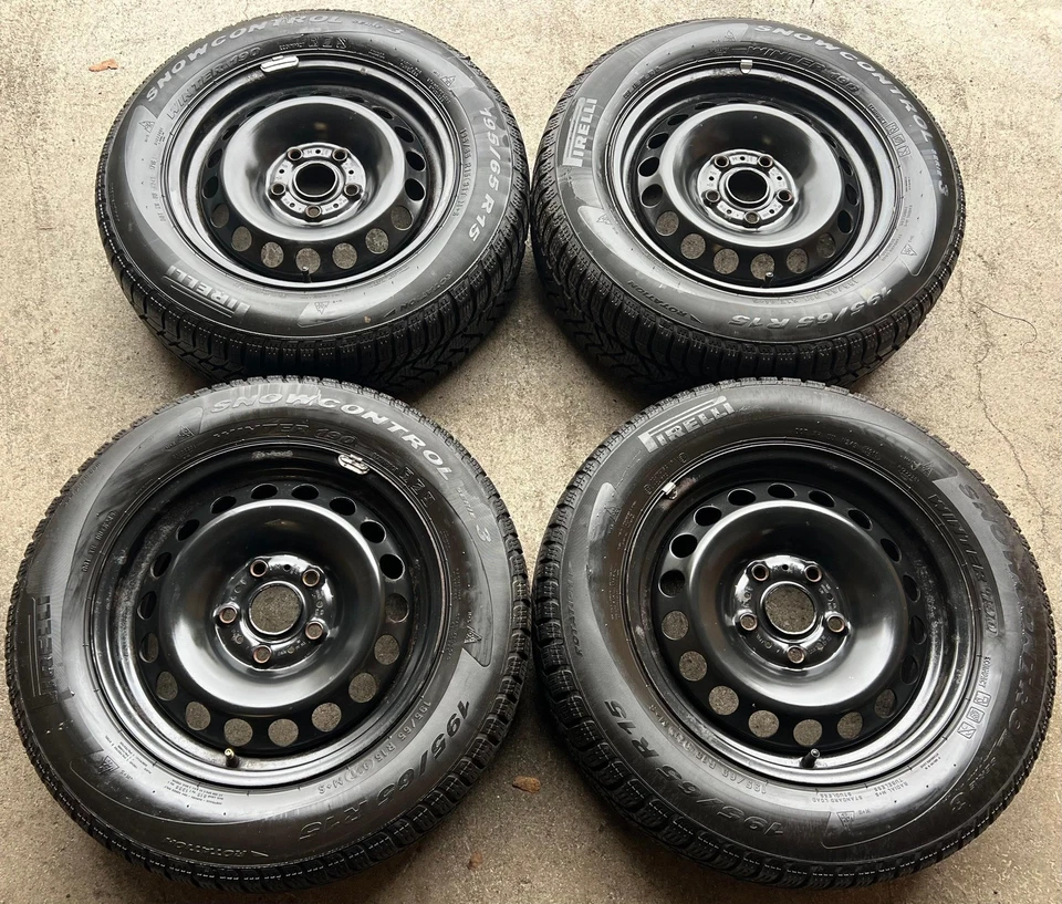 4 WINTERRÄDER VW GOLF 7 8 SKODA OCTAVIA 3 5E SEAT LEON 5F KL CONTI 195/65R15 91T - Bild 2 von 4