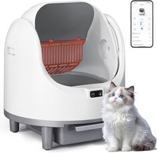 Self Cleaning Litter Box, Open Top Design Automatic Cat Litter Box for Cats