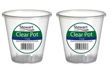 2 Clear Orchid Pots Stewart Plastic Orchid Flower Plant Pot Optimal Growth 11cm