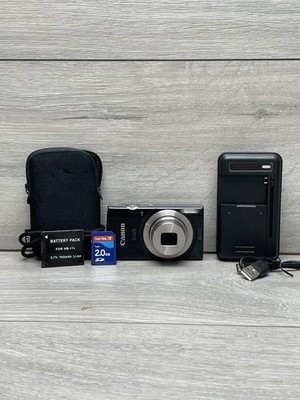 Canon IXUS 185 8x Optical Zoom Compact Digital Camera w/ charger 2GB SD card