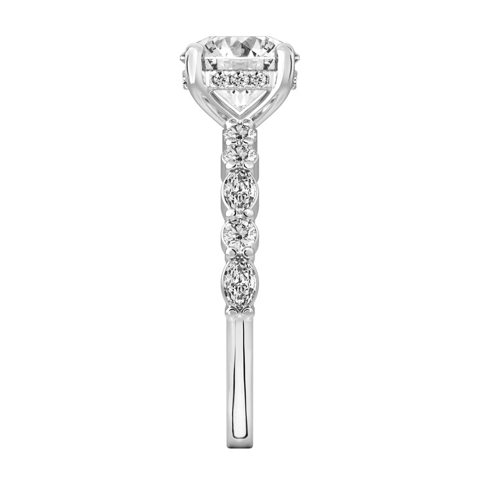 Diamond White Gold Ring 18k Lab Grown Round 1.6 Carat IGI Certified Size 5 6 7.5 - Image 3 of 4