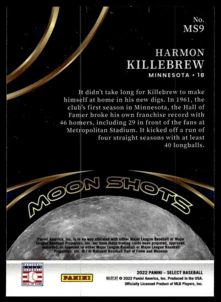 2022 Panini Select Harmon Killebrew #MS9 Moon Shots - Image 2 of 2
