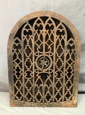 Antique Large Cast Iron Arch Top Dome Heat Grate 13x18 Register Old VTG 1445-25B