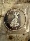JACKALOPE-World Trade Unit Round-Golden State Mint 1 Troy oz.999 Fine Silver