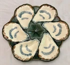 French Longchamp Majolica oysters plate shells /K