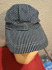 VTG HICKORY STRIPE RAILROAD CONDUCTORS SNAPBACK CAP