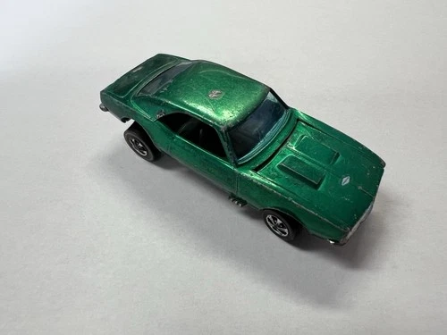Redline Hot Wheels Custom Camaro  Green US Base Great Condition