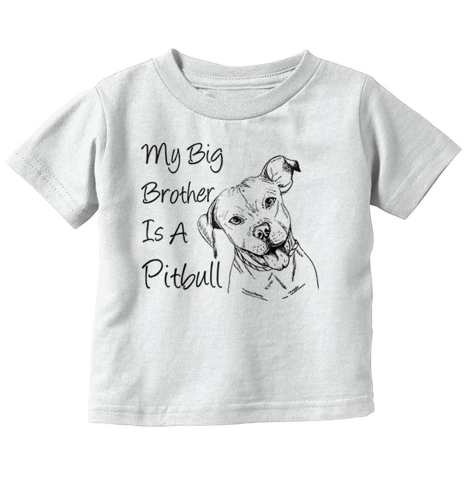 Big Brother Is A Pitbull Cute Dog Lover Gift Toddler Boy Girl Youth T Shirt Tee