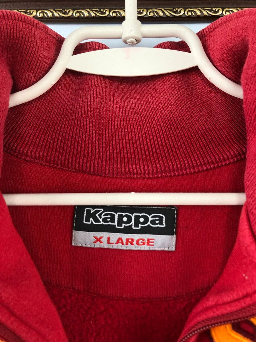 Vintage Kappa AS Roma Football Jacket Soccer Zip Track Top Vintage Kappa AS Roma Football Jacket Soccer Zip Track Top