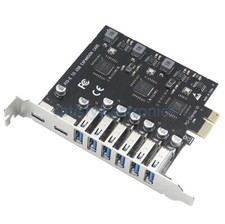 USB 3.2 PCIe card PCIe X1 USB 3.2 Gen1 Expansion Card 6 USB-A and 2 USB-C Ports